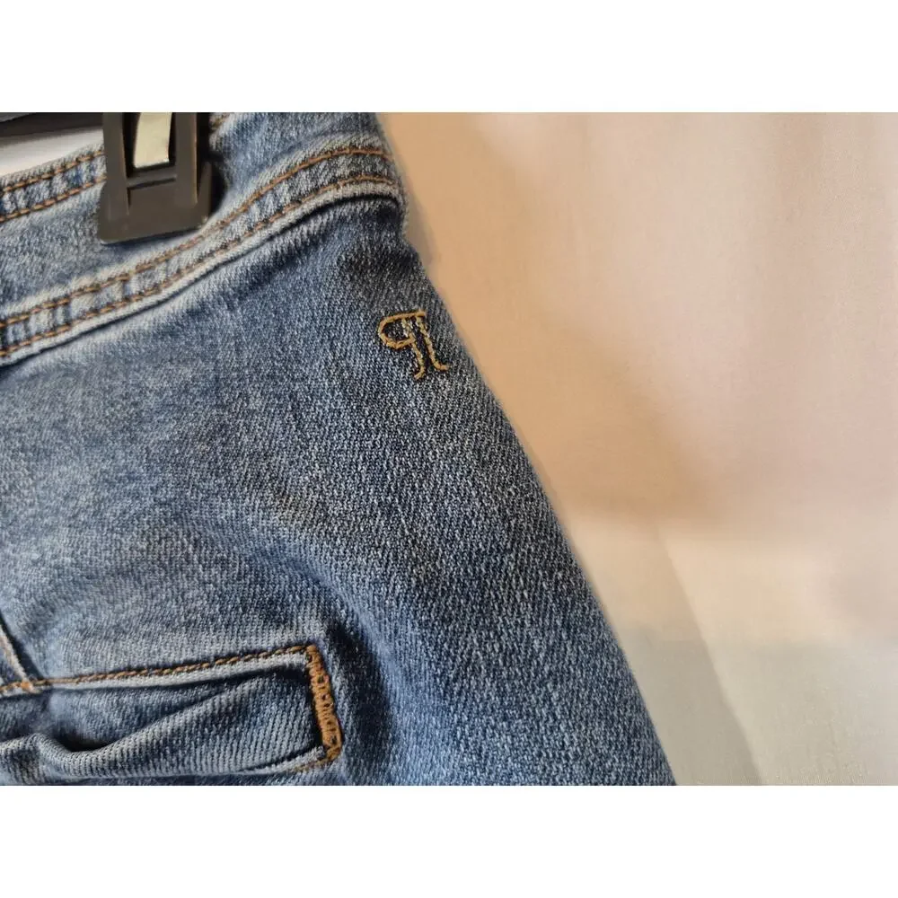 Anthropologie Pilcro Rolled Single Back Welt Pocket Cotton Denim Shorts 25 - Picture 10 of 11